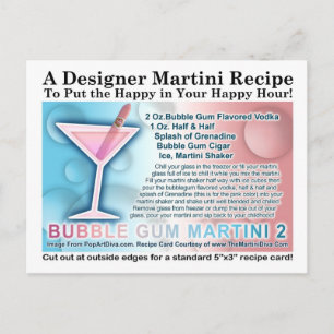 Blubble Gum Candy Martini Opus Zwei Rezept Karte