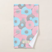 Blubble Gum Circle Origami Pastel Muster Badhandtuch Set (Handtuch)