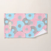 Blubble Gum Circle Origami Pastel Muster Badhandtuch Set (Handtuch)