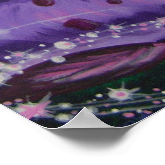 Blubble Gum Fairy und Dragon Fantasy Art Print Poster (Ecke)