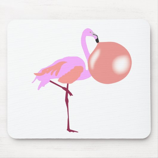 Blubble Gum Flamingo Blasen Blase Mousepad (Vorne)