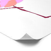 Blubble Gum Flamingo Blasen Blase Poster (Ecke)