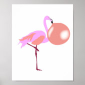 Blubble Gum Flamingo Blasen Blase Poster (Vorne)
