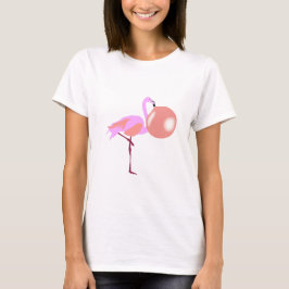 Blubble Gum Flamingo Blasen Blase T-Shirt
