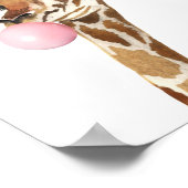 Blubble Gum Niedlich Giraffe Kinderzimmer Kind Poster (Ecke)