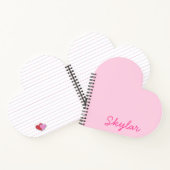 Blubble Gum Pink Hot Pink Custom Curry Name Herz Notizblock (Innenseite)