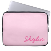 Blubble Gum Pink Hot Pink Custom Curry Name Laptopschutzhülle (Vorderseite)