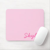 Blubble Gum Pink Hot Pink Custom Curry Name Mousepad (Mit Mouse)