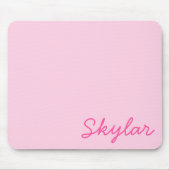 Blubble Gum Pink Hot Pink Custom Curry Name Mousepad (Vorne)