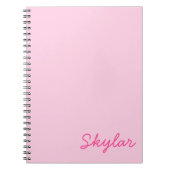 Blubble Gum Pink Hot Pink Custom Curry Name Notizblock (Vorderseite)