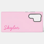 Blubble Gum Pink Hot Pink Custom Curry Name Samsung Galaxy Hülle (Rückseite (Horizontal))