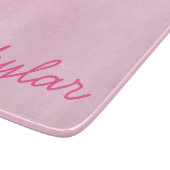 Blubble Gum Pink Hot Pink Custom Curry Name Schneidebrett (Ecke)