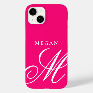 Blubble gum pink monogram Case-Mate iPhone 14 Fall Hülle