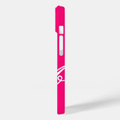 Blubble gum pink monogram Case-Mate iPhone 14 Fall Hülle (Rückseite / Links)