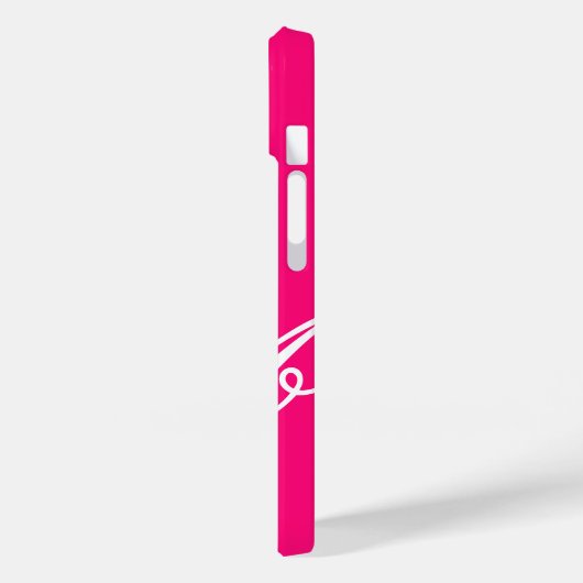 Blubble gum pink monogram Case-Mate iPhone 14 Fall Hülle (Rückseite / Links)