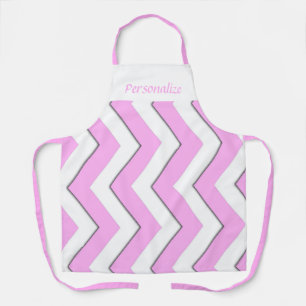 Blubble Gum Pink Zickzack Strip Muster Schürze