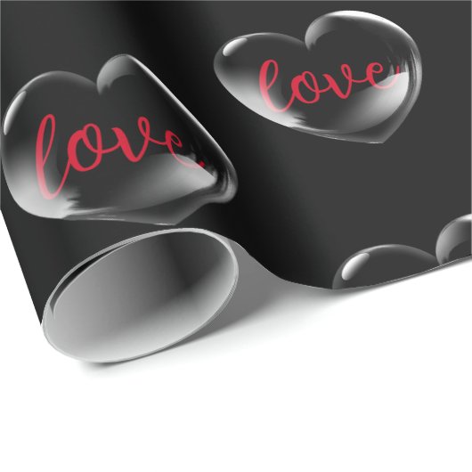 Blubble Heft mit Liebe Text Geschenkpapier (Rolleneckpunkt)