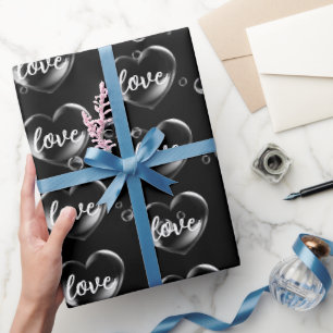 Blubble Heft mit Liebe Text Geschenkpapier