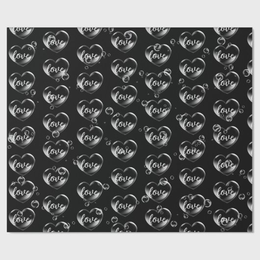 Blubble Heft mit Liebe Text Geschenkpapier (Flach)