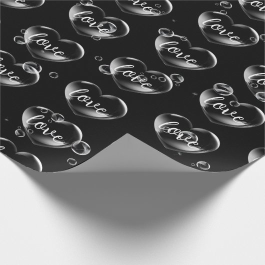 Blubble Heft mit Liebe Text Geschenkpapier (Ecke)