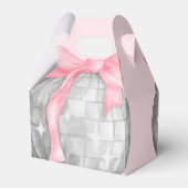 Blubble Letters Pink Bow Silver Disco Ball Geburts Geschenkschachtel (Rückseite)