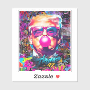 Blubble Pink Sonnenbrille mit Graffiti Aufkleber