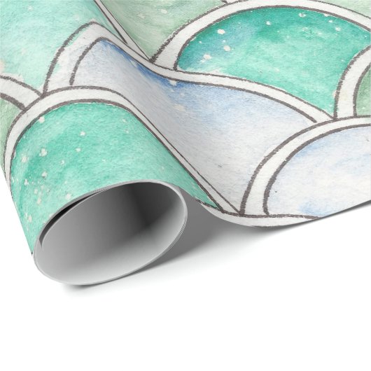 Blubble-Scallops-Design auf Packpapier (Rolleneckpunkt)