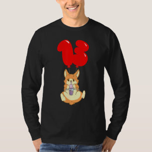 Blubble Tea Hamster 13. Geburtstag Kinder Ballon P T-Shirt
