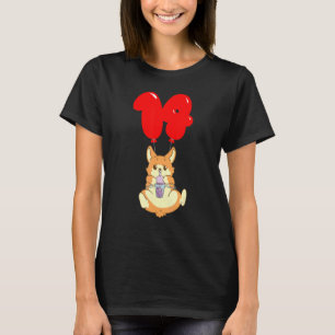 Blubble Tea Hamster 14. Geburtstag Kinder Ballon P T-Shirt