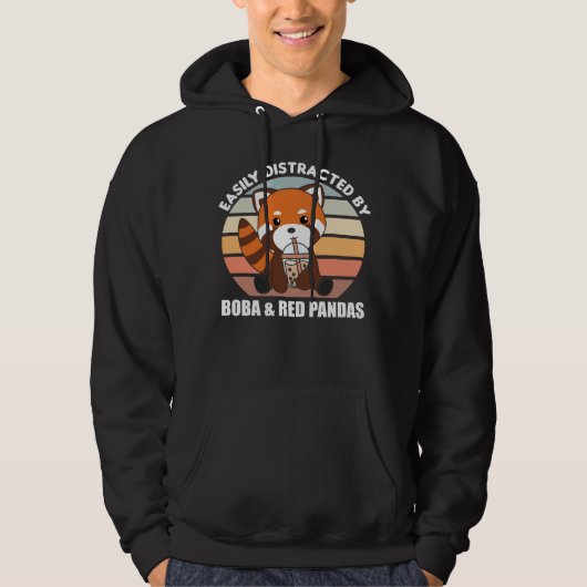 Blubble Tea Red Panda Chocolate Niedlicher Tiere B Hoodie (Vorderseite)