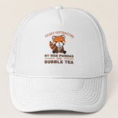 Blubble Tea Red Panda Chocolate Niedlicher Tiere B Truckerkappe (Vorderseite)