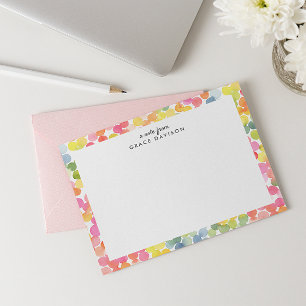 Blubble Tee Rainbow Personalisiert Name Monogram N Mitteilungskarte