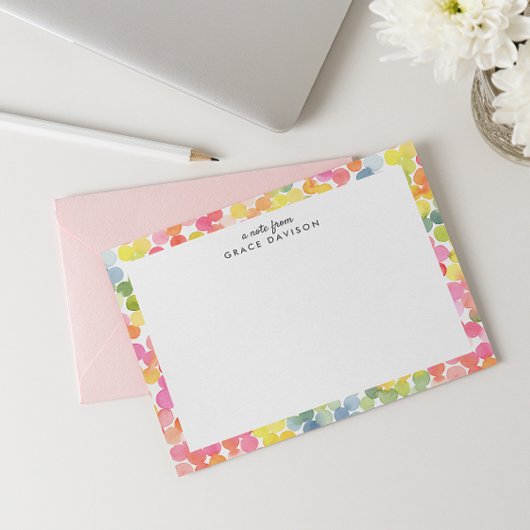 Blubble Tee Rainbow Personalisiert Name Monogram N Mitteilungskarte