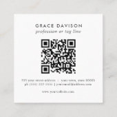 Blubble Tee Regenbogen Rosa Orange Green QR Code Quadratische Visitenkarte (Rückseite)