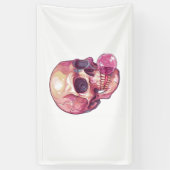 Blubble Trouble Skull - Funny Gum Skelett Banner (Vertikal)