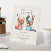 Blubble Waffel Ice Cream Gender Reveve Willkommen Sockelschild (In SItu)