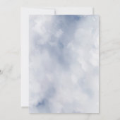 Blubbles Bliss Champagne Blue Brautparty Einladung (Rückseite)