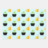 Blubbling Cauldron Magic Pop Skull Halloween Geschenkpapier Set (Vorderseite 3)