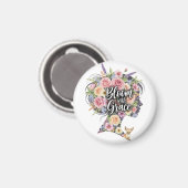 Bluben mit anmaßendem Blumenzitat Magnet (Vorderseite/Rückseite)