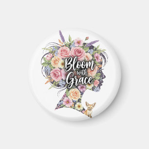 Bluben mit anmaßendem Blumenzitat Magnet