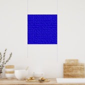 BLUE057 DARK ROYAL BLUE WAFFLE TEMPLATE BA POSTER (Küche)