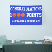 Blue 1000 Basketball Career Points Scorer Player Banner (Messeveranstaltung)