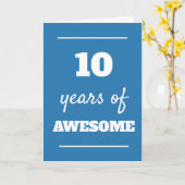 Blue 10. Geburtstagskarte Karte (Gelbe Blume)