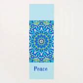 Blue 12 Petals 12 Herz kreisförmig geometrisch Yogamatte (Rückseite)