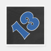 Blue "13" mit Veranstaltung in der White Kontur # Serviette (Vorderseite)