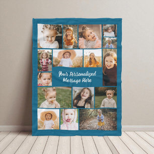 Blue 16 Fotomaterial Moderne Personalisierte, kund Fleecedecke