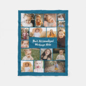 Blue 16 Fotomaterial Moderne Personalisierte, kund Fleecedecke (Vorderseite)