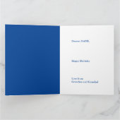 Blue 17. Geburtstag Fotokarte Enkeltochter Karte (Innenseite)