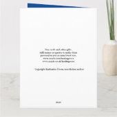 Blue 17. Geburtstag Fotokarte Enkeltochter Karte (Rückseite)