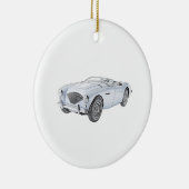 Blue 1953 Austin-Healey-Konvertible Keramik Ornament (Rechts)